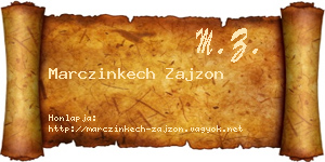Marczinkech Zajzon névjegykártya